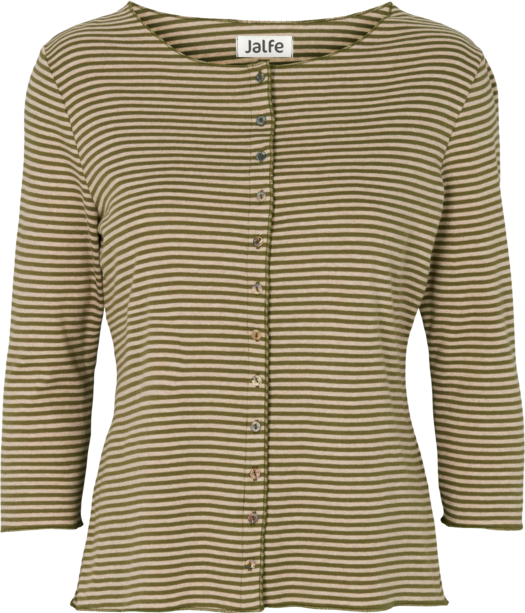 Cardigan 3/4 stripes organic cotton